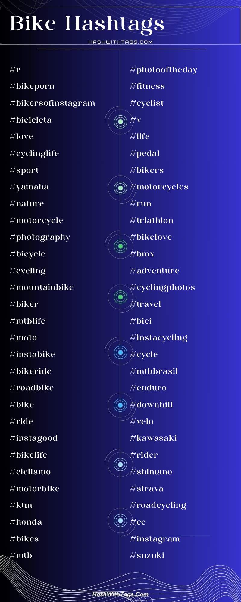 Bike Hashtags List