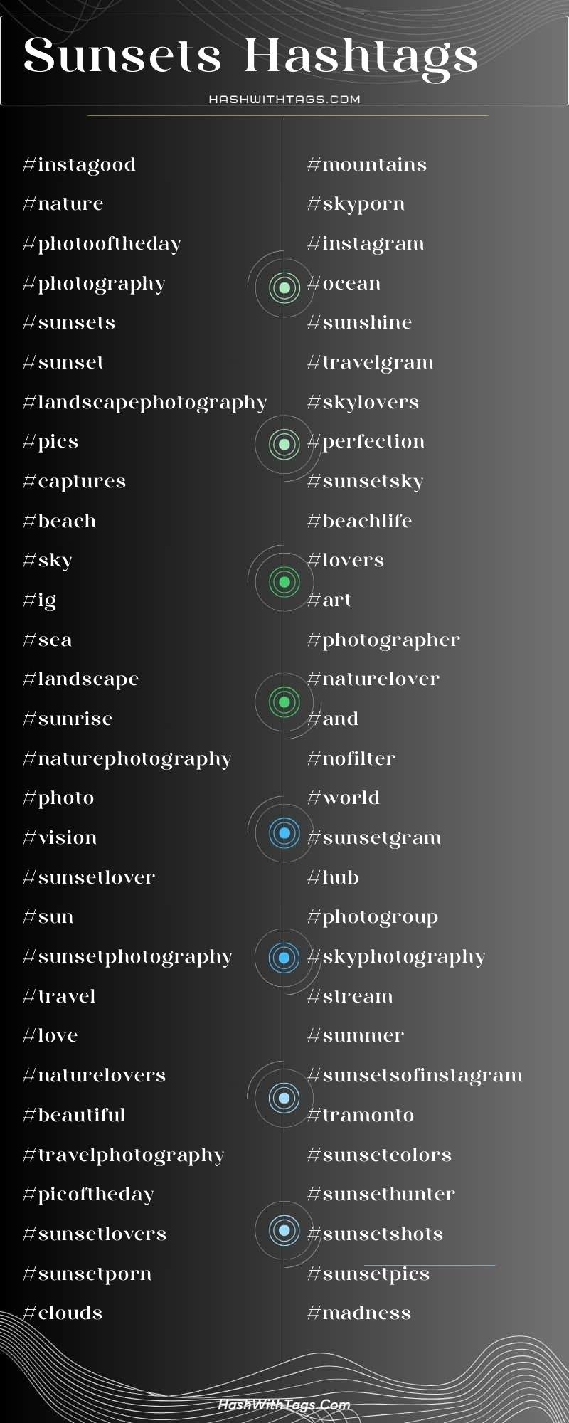 Sunsets Hashtags List